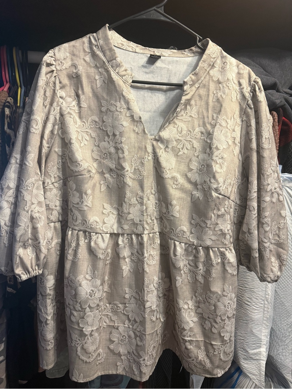 Beige floral top